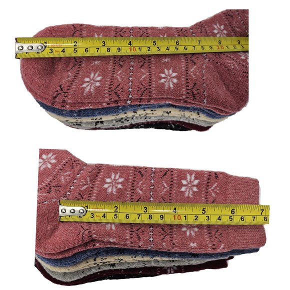 Women Lamb Wool Crew Socks, Thermal Warm Winter Boot Sock, 6 PAIRS, Solid Colors - Picture 3 of 3